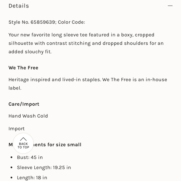 Free People Cropped Tee L - Picture 5 of 5